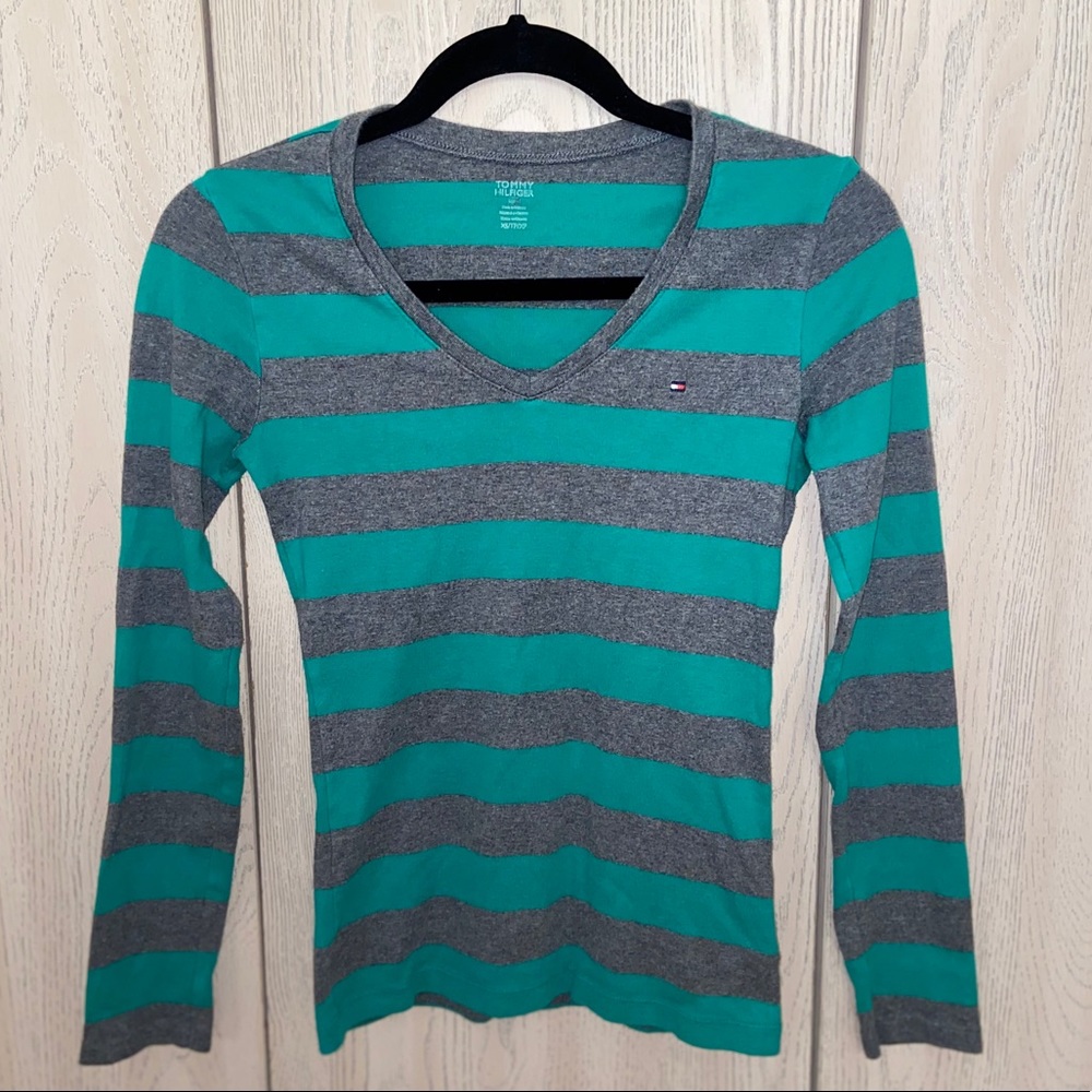NWOT Tommy Hilfiger striped long sleeve XS shirt